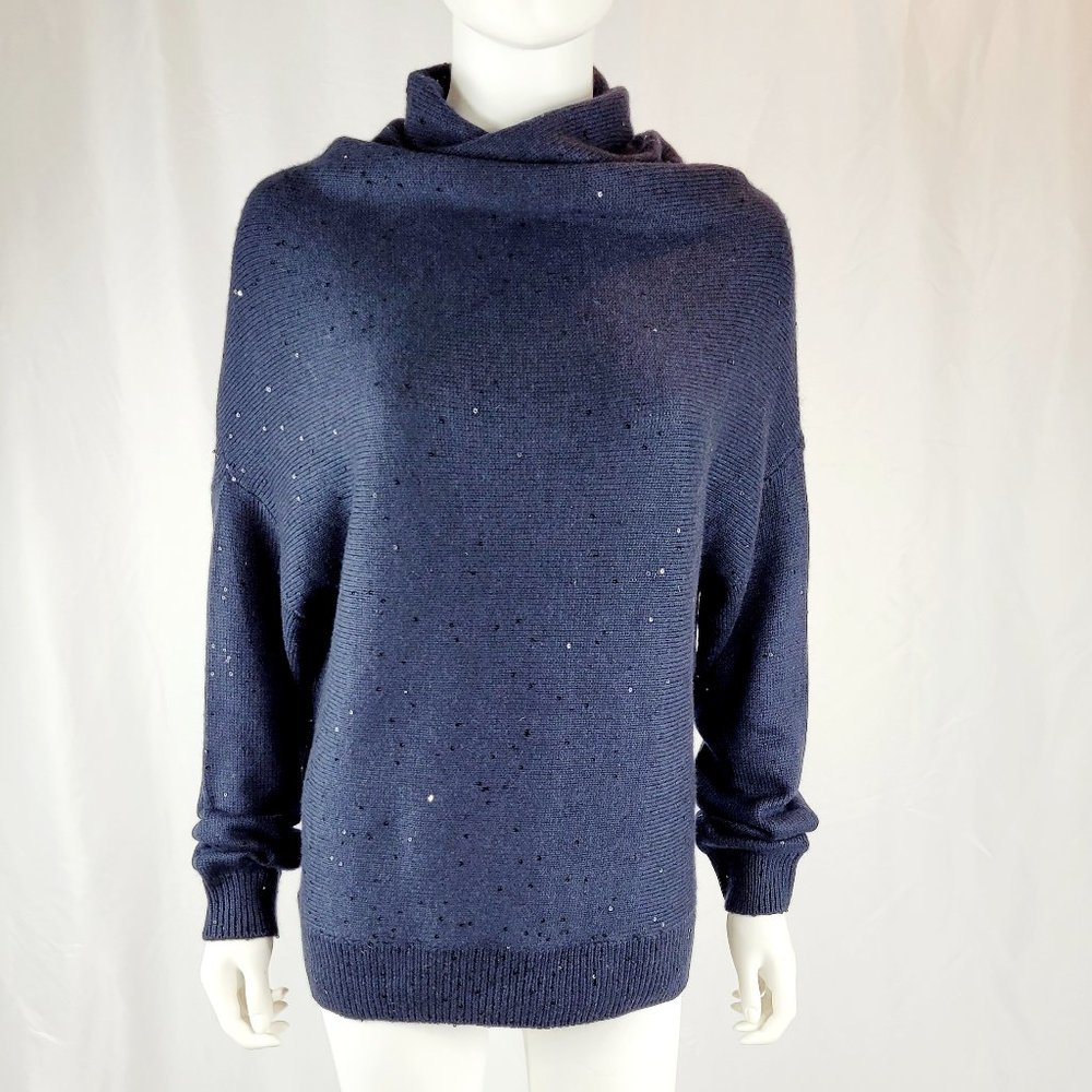 Brunello Cucinelli Women's Blue Sequin Sweater NWT